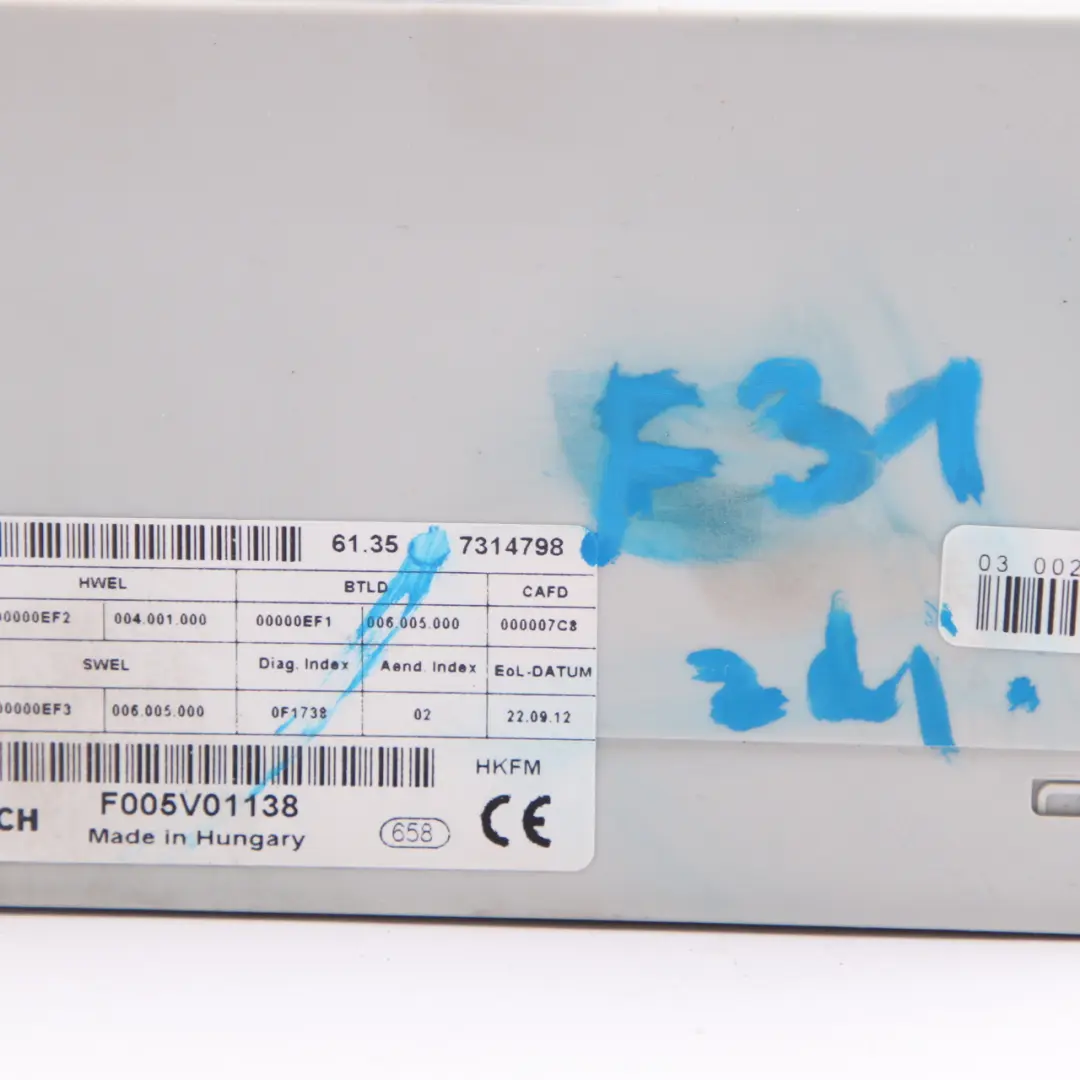 Moduł Klapy Bagażnika Podnośnik Tylnej Klapy do BMW F31 F15 F16 F36 o numerze 7314798 BMW F31 F15 F16 F36 Moduł Klapy Bagażnika Podnośnik Tylnej Klapy - SKU 7314798 - Numer Części 7314798