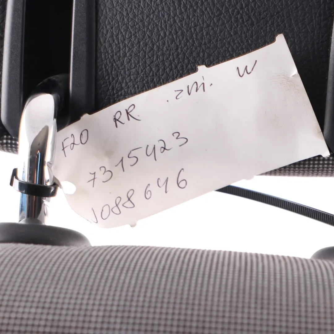 Right Seat O/S Backrest Cover Cloth Leather Silver Black to BMW F20 F21 Rear with Part number 7315423 BMW F20 F21 Rear Right Seat O/S Backrest Cover Cloth Leather Silver Black - SKU 7315423 - Part number 7315423