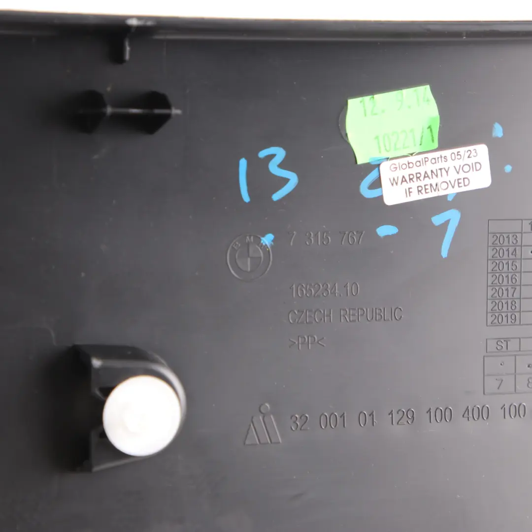 Trunk Cover BMW i3 I01 Boot Lid Tailgate Top Upper Interior Trim Black to with Part number 7315767 Trunk Cover BMW i3 I01 Boot Lid Tailgate Top Upper Interior Trim Black - SKU 7315767-1 - Part number 7315767