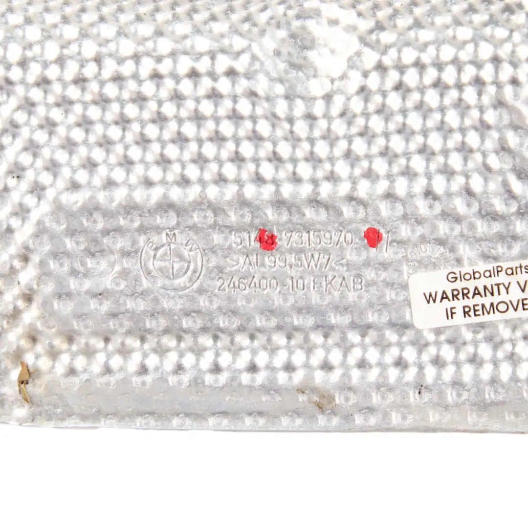 Aislamiento Térmico Túnel Tapa Placa para BMW F40 X1 F48 Mini F54 F60 con número de pieza 7315970 BMW F40 X1 F48 Mini F54 F60 Aislamiento Térmico Túnel Tapa Placa - SKU 7315970 - Número de pieza 7315970