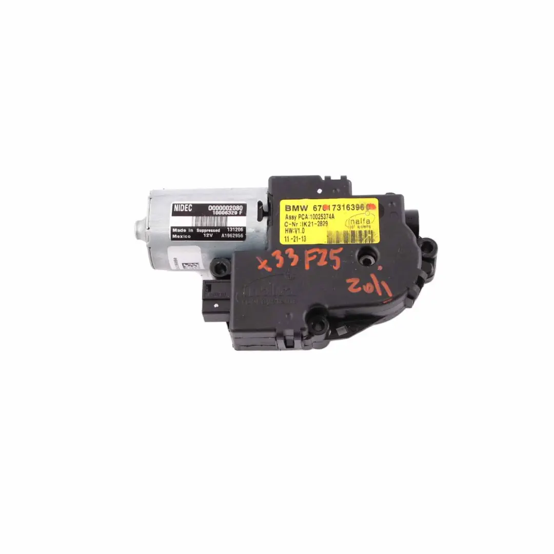  Sunroof Drive BMW X3 F25 Sliding Roof Unit Motor Actuator - SKU 7316396 - Part number 7316396