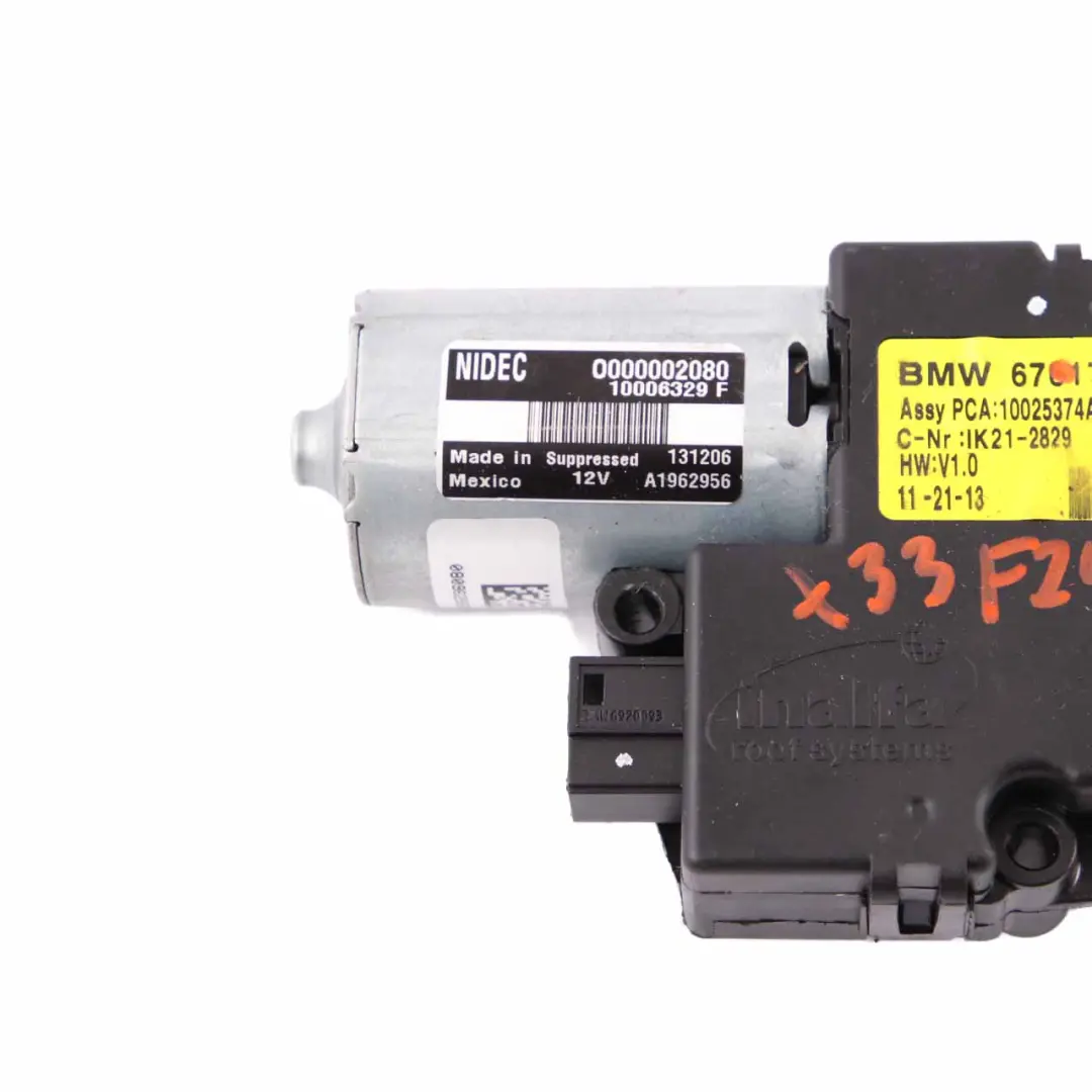  Sunroof Drive BMW X3 F25 Sliding Roof Unit Motor Actuator - SKU 7316396 - Part number 7316396