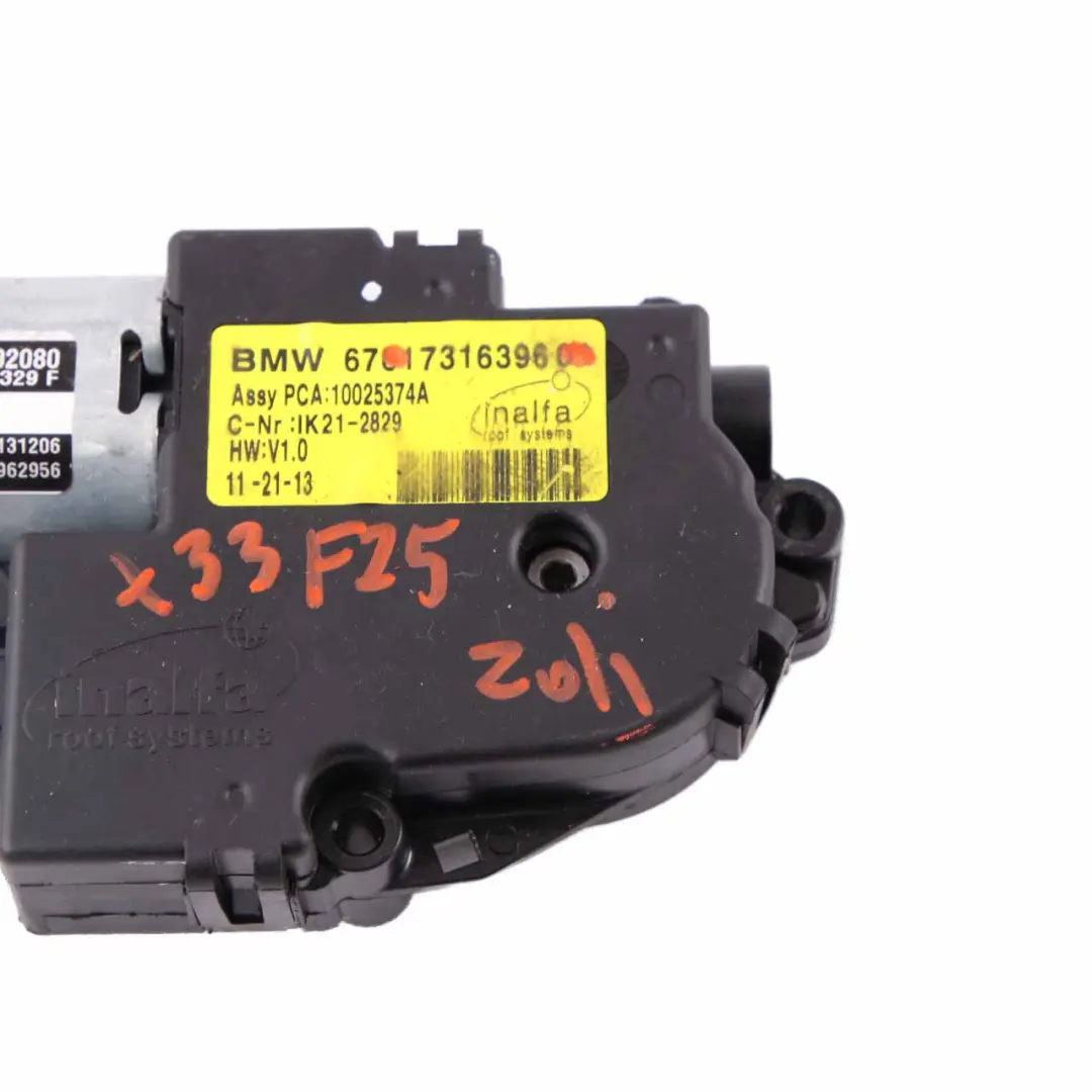 BMW X3 F25 Attuatore Motore Unità Tetto Scorrevole Tettuccio Apribile - SKU 7316396 - Numero di parte 7316396