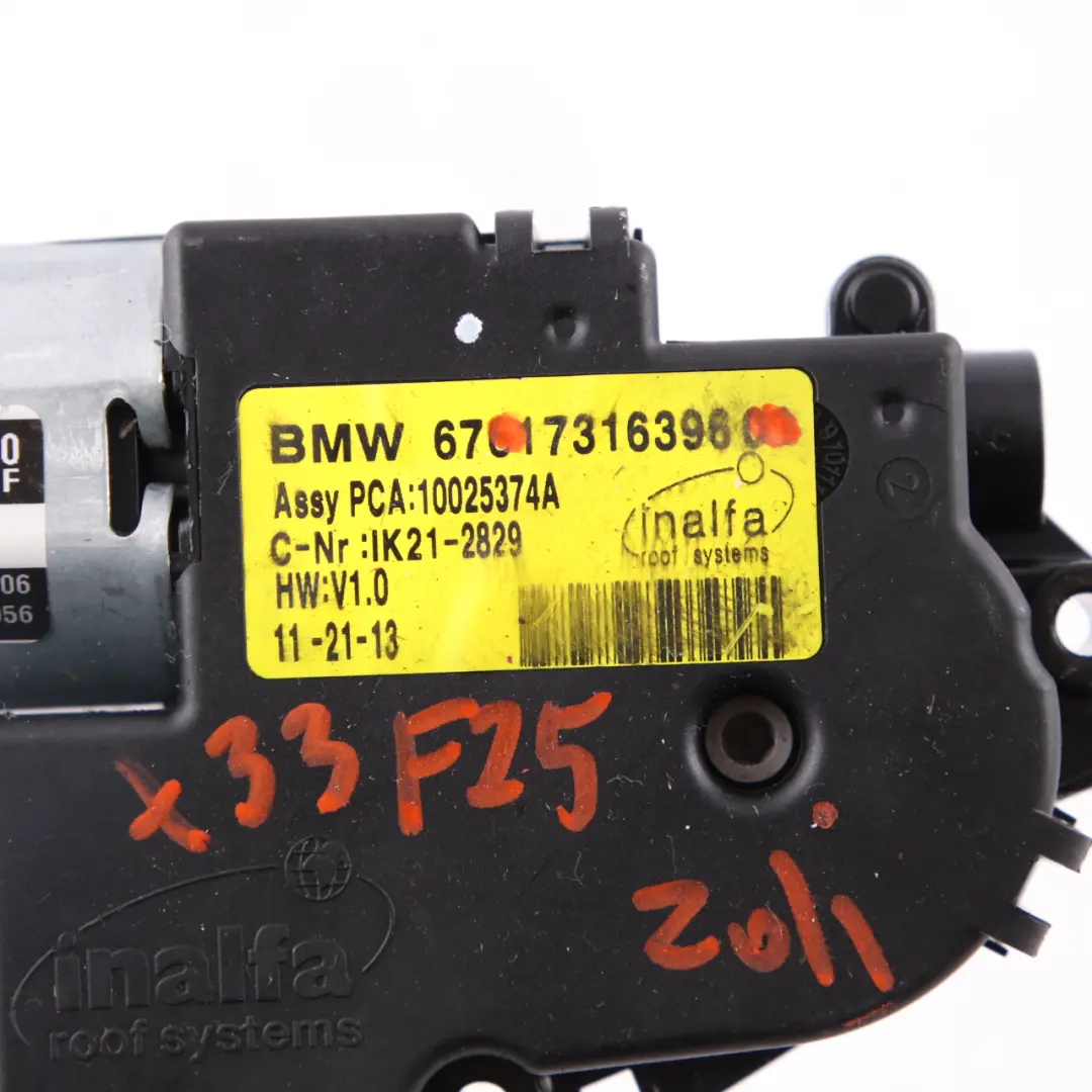  Sunroof Drive BMW X3 F25 Sliding Roof Unit Motor Actuator - SKU 7316396 - Part number 7316396