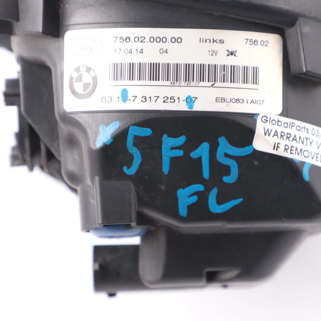 Fog Lamp BMW X3 F25 X4 F26 X5 F15 LED Light Bumper Front Left N/S to with Part number 7317251 Fog Lamp BMW X3 F25 X4 F26 X5 F15 LED Light Bumper Front Left N/S - SKU 7317251 - Part number 7317251