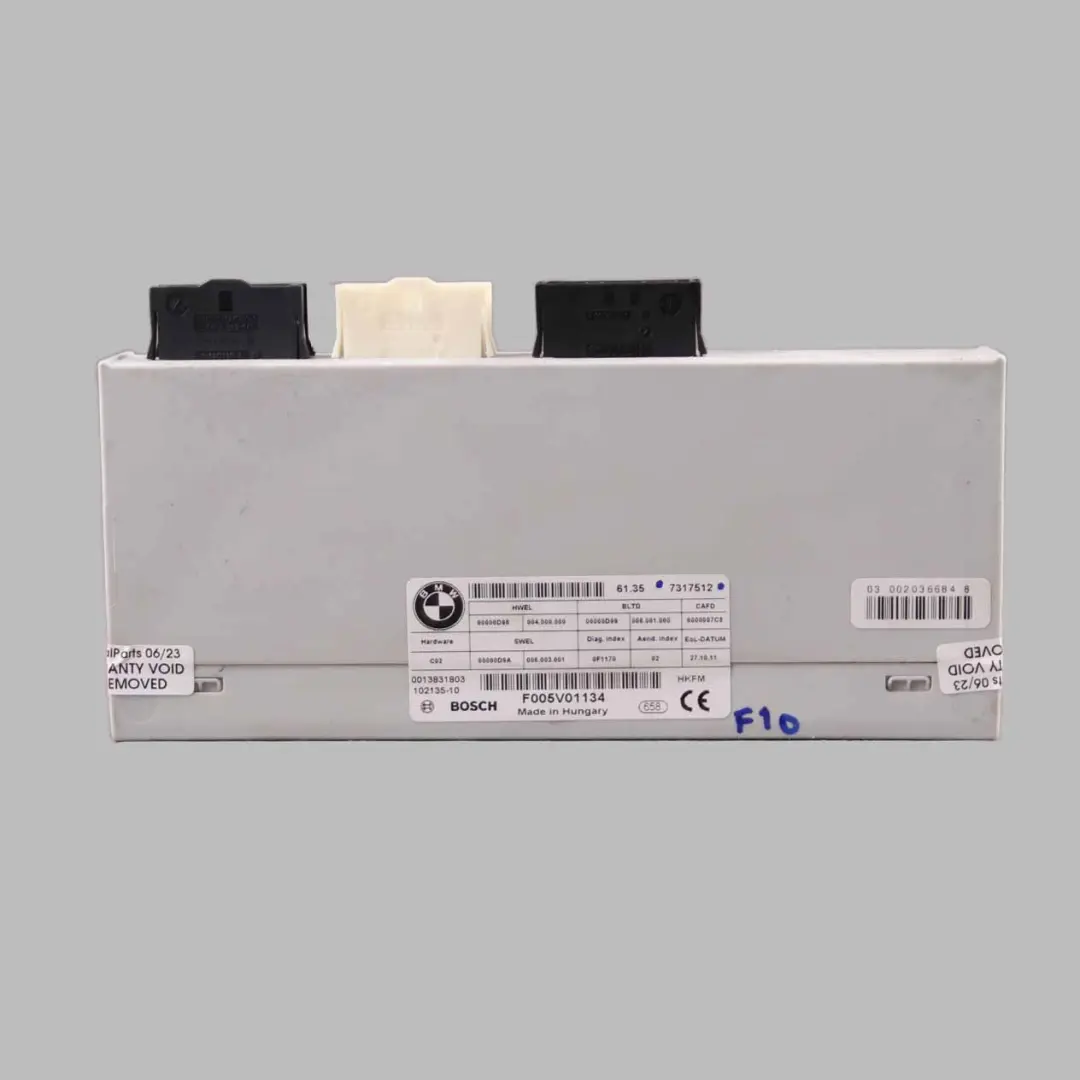 BMW F34 GT Heber Modul Heckklappe Kofferraum Deckel Steuergerät ECU F005V01708 - SKU 7317512 - Teilenummer 7317512