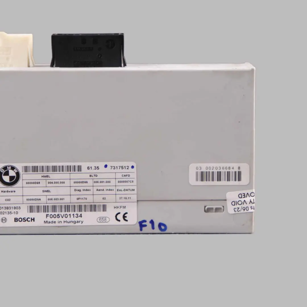 BMW F10 Tailgate Module Rear Boot Trunk Lid Control Unit ECU - SKU 7317512 - Part number 7317512
