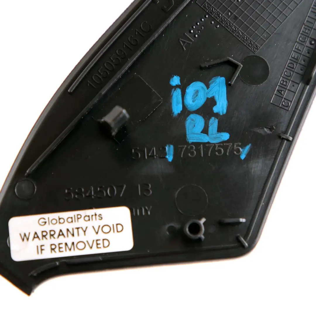 BMW i3 I01 Cover Handle Recess Door Rear Left N/S Trim Panel - SKU 7317575 - Part number 7317575