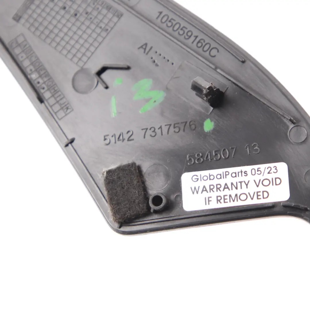 BMW i3 I01 Cover Handle Recess Door Rear Right O/S Trim Panel - SKU 7317576 - Part number 7317576