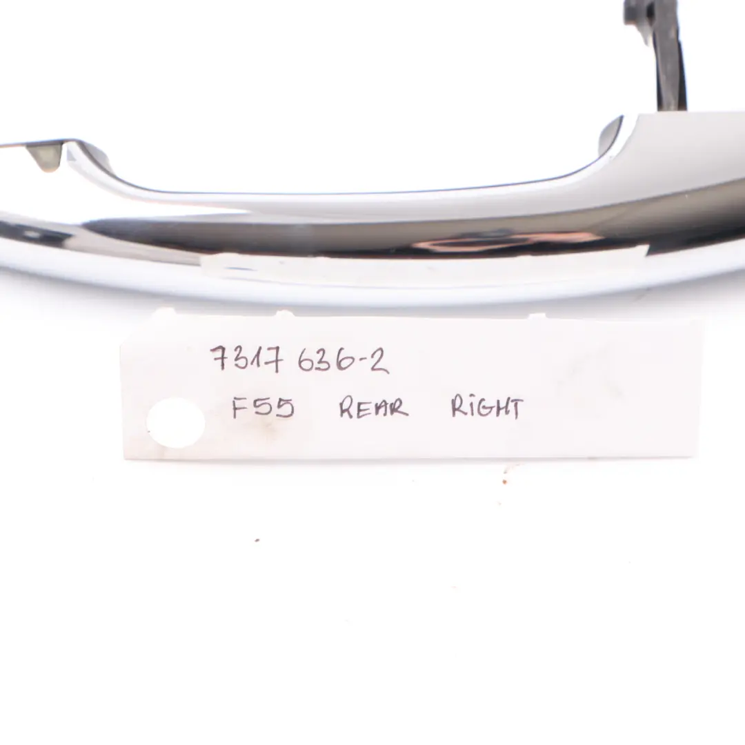 Grab Handle Mini F54 F55 F60 Outside Door Rear Right O/S Chrome to with Part number 7317636 Grab Handle Mini F54 F55 F60 Outside Door Rear Right O/S Chrome - SKU 7317636-2 - Part number 7317636