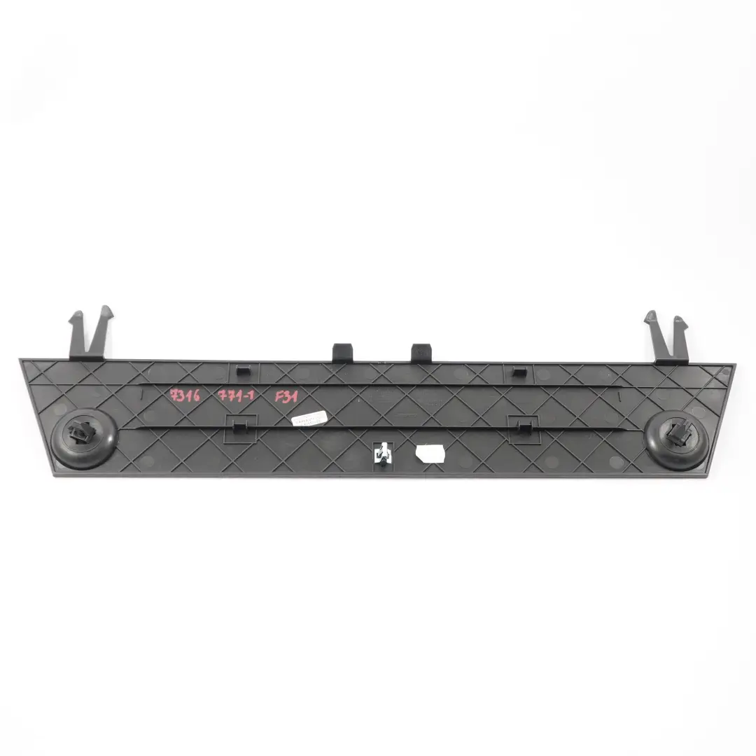 BMW F31 Trunk Boot Tailgate Lid Triangle Trim Panel Cover Black - SKU 7318330 - Part number 7318330