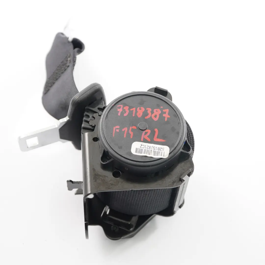 BMW X5 F15 Ceinture de sécurité supérieure arrière gauche Noir - SKU 7318387 - Numéro de pièce 7318387