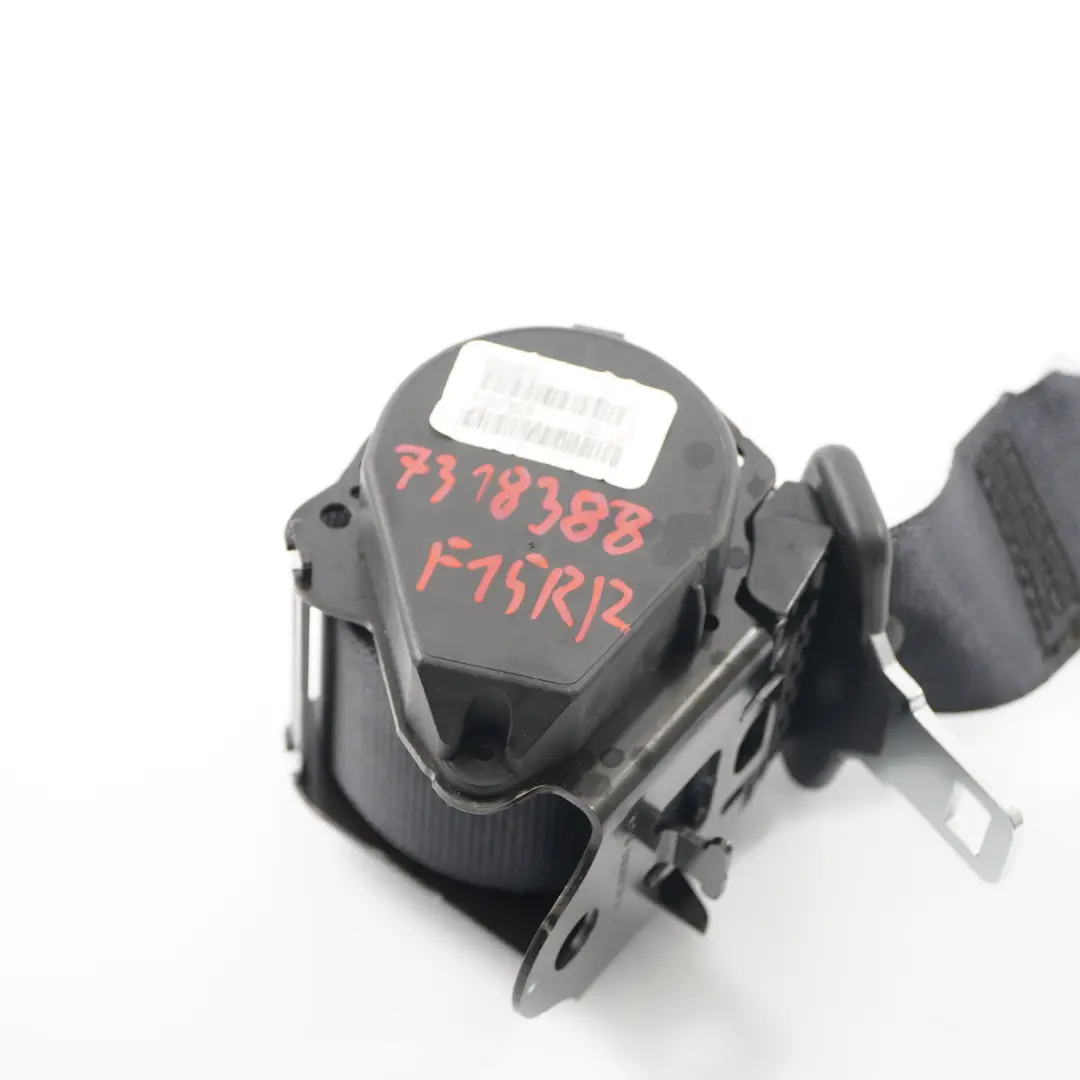 Belt Upper Belt Safety Rear Right O/S Black to BMW X5 F15 Seat with Part number 7318388 BMW X5 F15 Seat Belt Upper Belt Safety Rear Right O/S Black - SKU 7318388 - Part number 7318388
