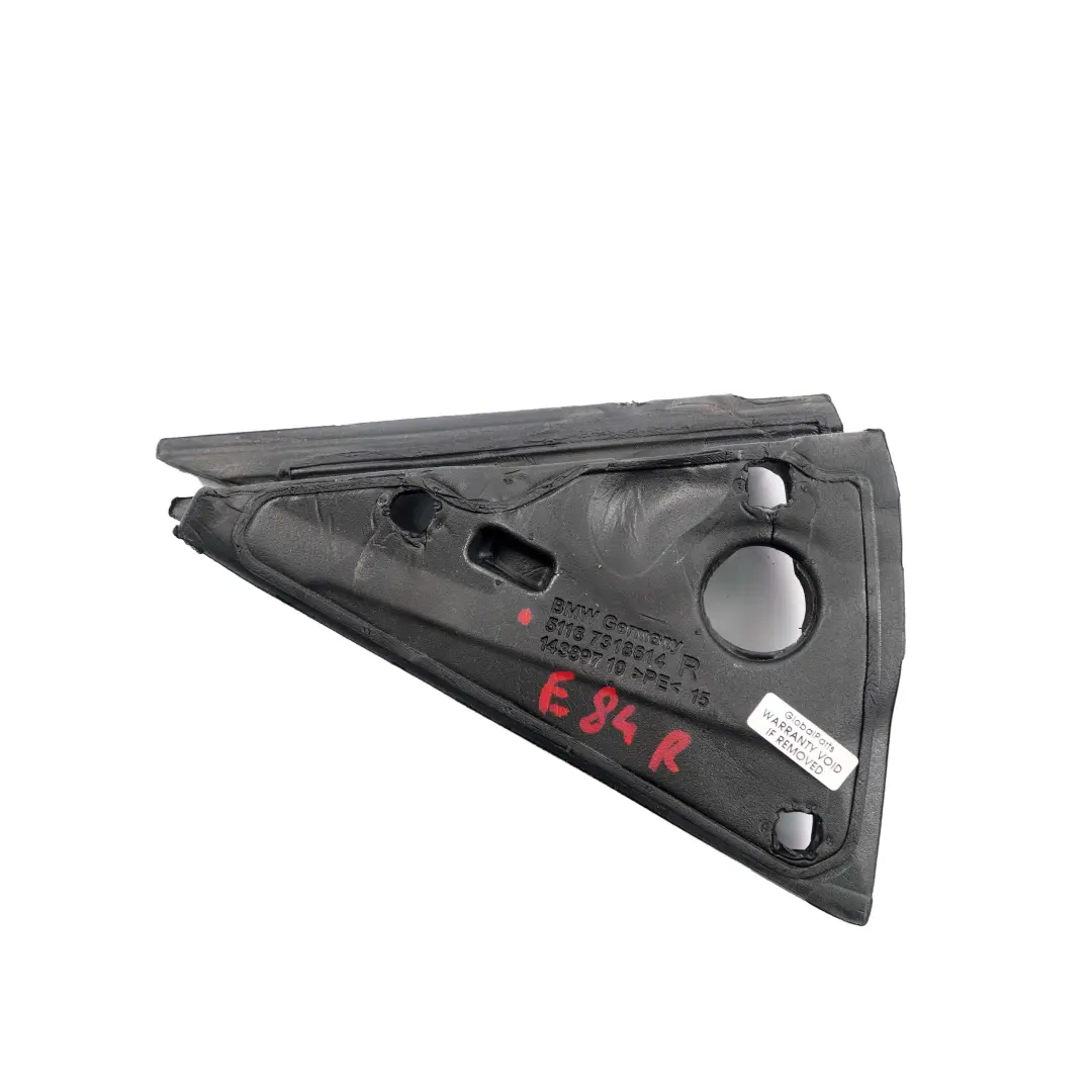 Seal Trim Insulation Outer Right O/S Mirror Triangle to BMW X1 Series E84 with Part number 7318614 BMW X1 Series E84 Seal Trim Insulation Outer Right O/S Mirror Triangle - SKU 7318614 - Part number 7318614