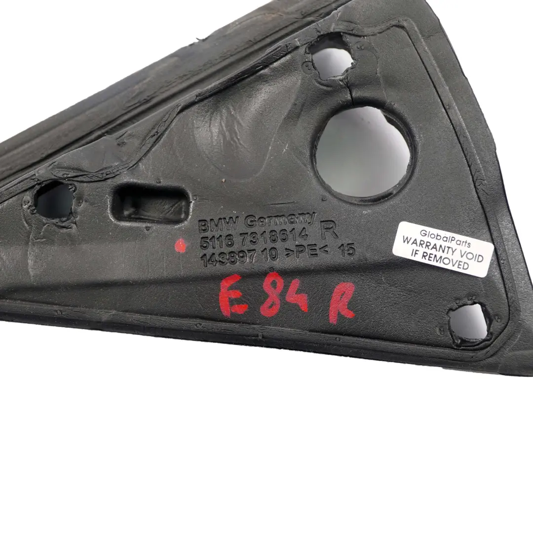 BMW X1 Series E84 Seal Trim Insulation Outer Right Mirror Triangle - SKU 7318614 - Numéro de pièce 7318614