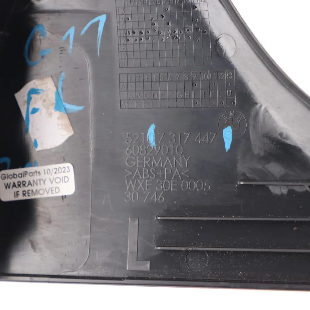 Panel Osłona Obudowa Fotela Lewy Przód 7317447 do BMW F10 F11 LCI G30 o numerze 7318987 BMW F10 F11 LCI G30 Panel Osłona Obudowa Fotela Lewy Przód 7317447 - SKU 7318987 - Numer Części 7318987