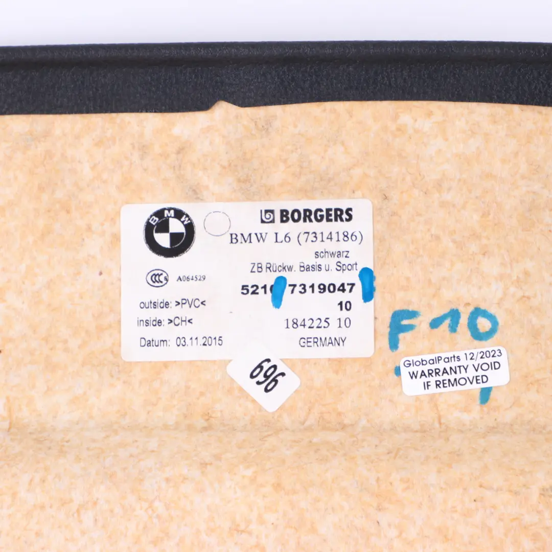  Cubre Respaldo BMW F01 F07 F10 LCI Asiento Delantero Panel Trasero Negro - SKU 7319047 - Número de pieza 7319047
