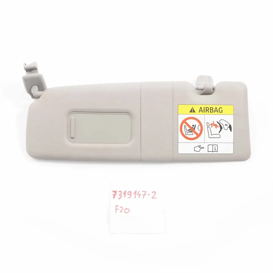 Pare-soleil Avec Miroir Gauche Gris Everestgrau 7319147 pour BMW F20 F21 LCI à propos du numéro de pièce 7423309 BMW F20 F21 LCI Pare-soleil Avec Miroir Gauche Gris Everestgrau 7319147 - SKU 7319147-2 - Numéro de pièce 7423309