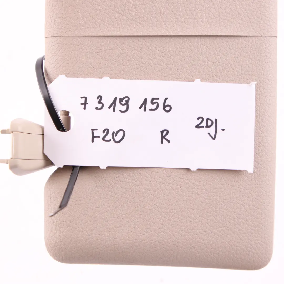 Sun Visor Mirror Label Right O/S Roofliner Oyster to BMW F20 F21 LCI with Part number 7319156 BMW F20 F21 LCI Sun Visor Mirror Label Right O/S Roofliner Oyster - SKU 7319156 - Part number 7319156