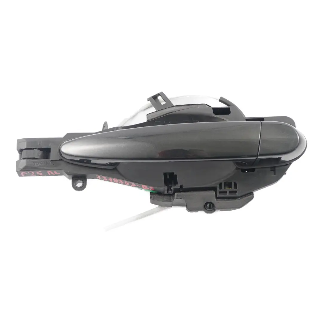 manija de la puerta trasera izquierda exterior Negro Zafiro - 475 para BMW F25 X3 con número de pieza 7319353 BMW F25 X3 manija de la puerta trasera izquierda exterior Negro Zafiro - 475 - SKU 7319353-BS - Número de pieza 7319353
