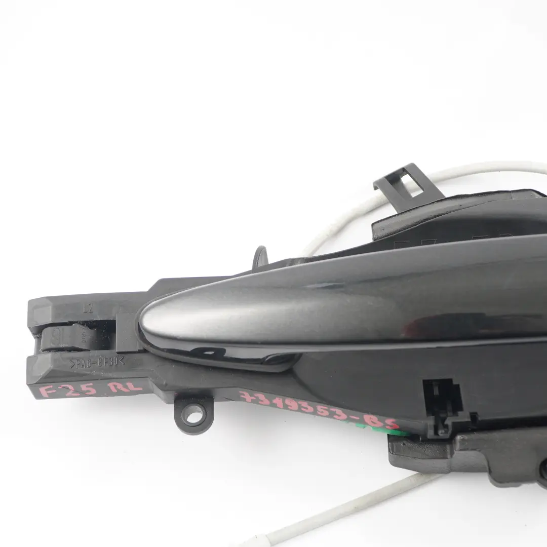 BMW F25 X3 manija de la puerta trasera izquierda exterior Negro Zafiro - 475 - SKU 7319353-BS - Número de pieza 7319353