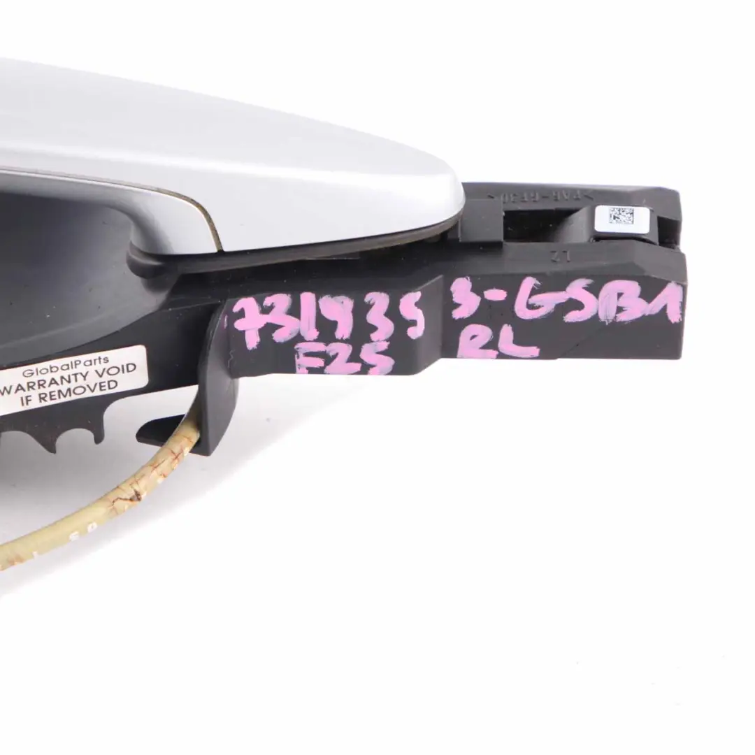 Poignée de Porte Arrière Gauche Extérieur Argent Glacier A83 pour BMW F25 X3 à propos du numéro de pièce 7319353 BMW F25 X3 Poignée de Porte Arrière Gauche Extérieur Argent Glacier A83 - SKU 7319353-GSB1 - Numéro de pièce 7319353