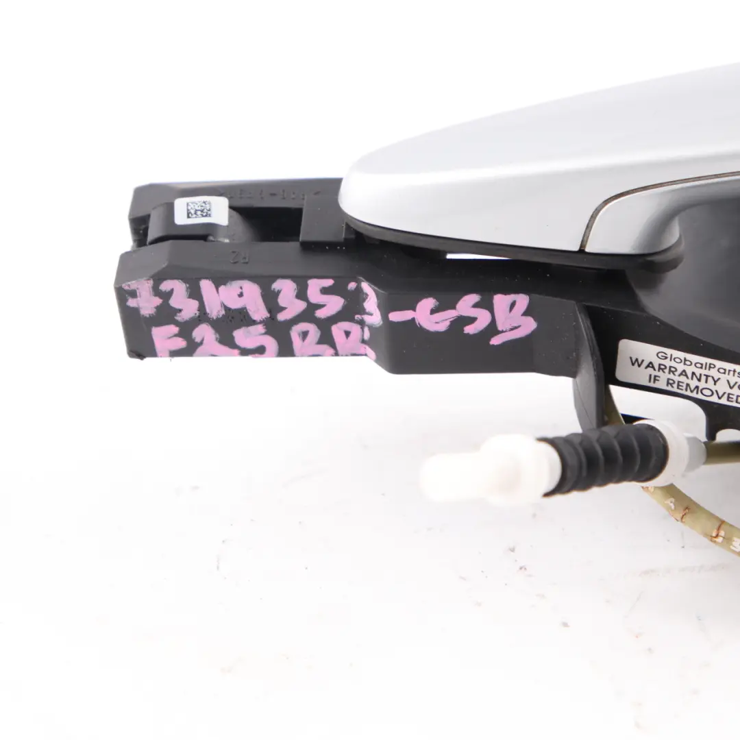 BMW F25 X3 Door Grab Handle Rear Right O/S Outside Glacier Silver A83 - SKU 7319353-GSB - Part number 7319353