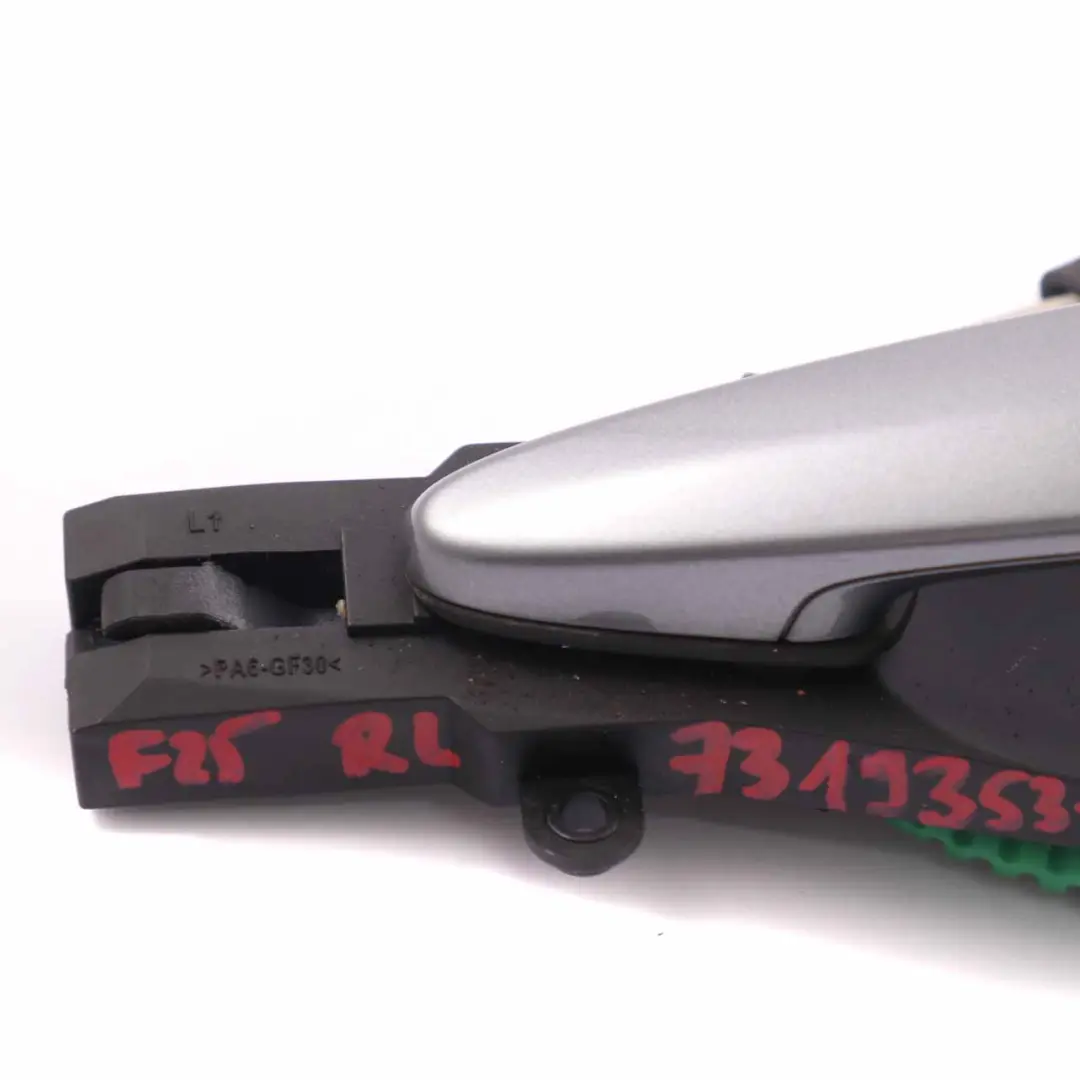 manija puerta trasera izquierda espacio exterior gris A52 para BMW F25 X3 con número de pieza 7319353 BMW F25 X3 manija puerta trasera izquierda espacio exterior gris A52 - SKU 7319353-SCG - Número de pieza 7319353