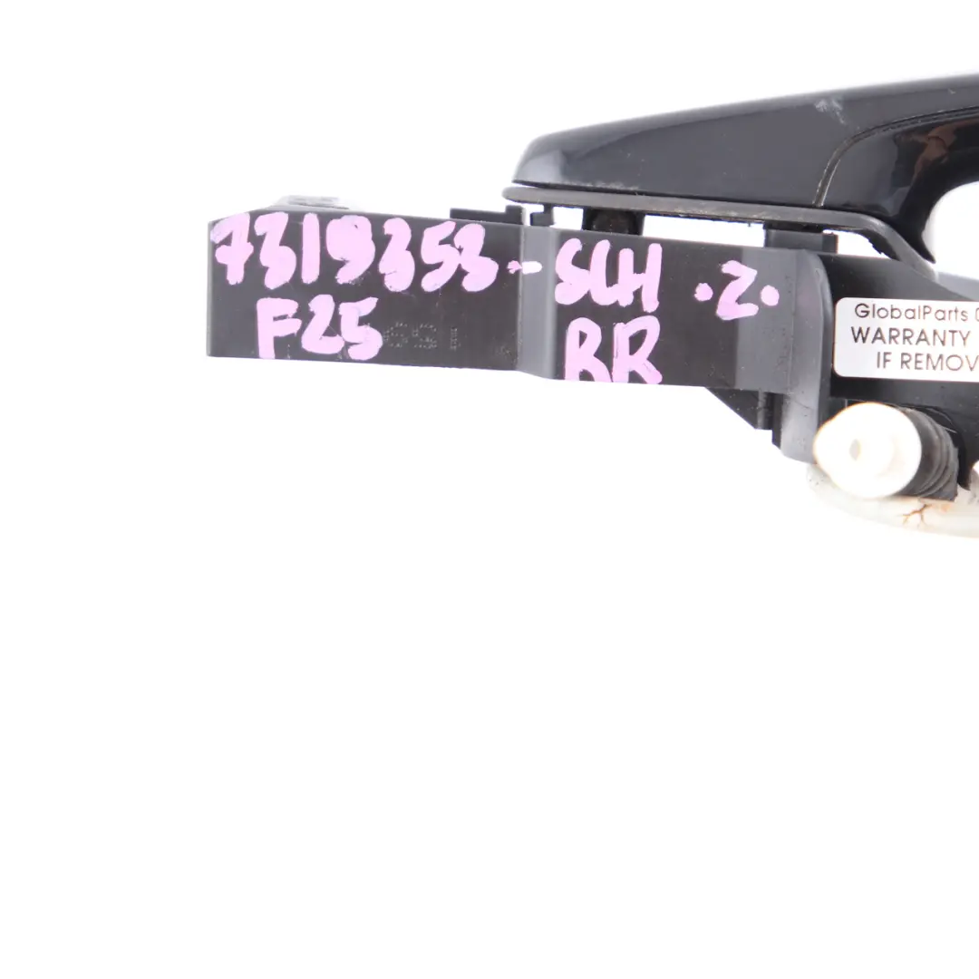 Door Grab Handle Rear Right O/S Outside Schwarz 2 Black - 668 to BMW F25 X3 with Part number 7319353 BMW F25 X3 Door Grab Handle Rear Right O/S Outside Schwarz 2 Black - 668 - SKU 7319353-SCH - Part number 7319353