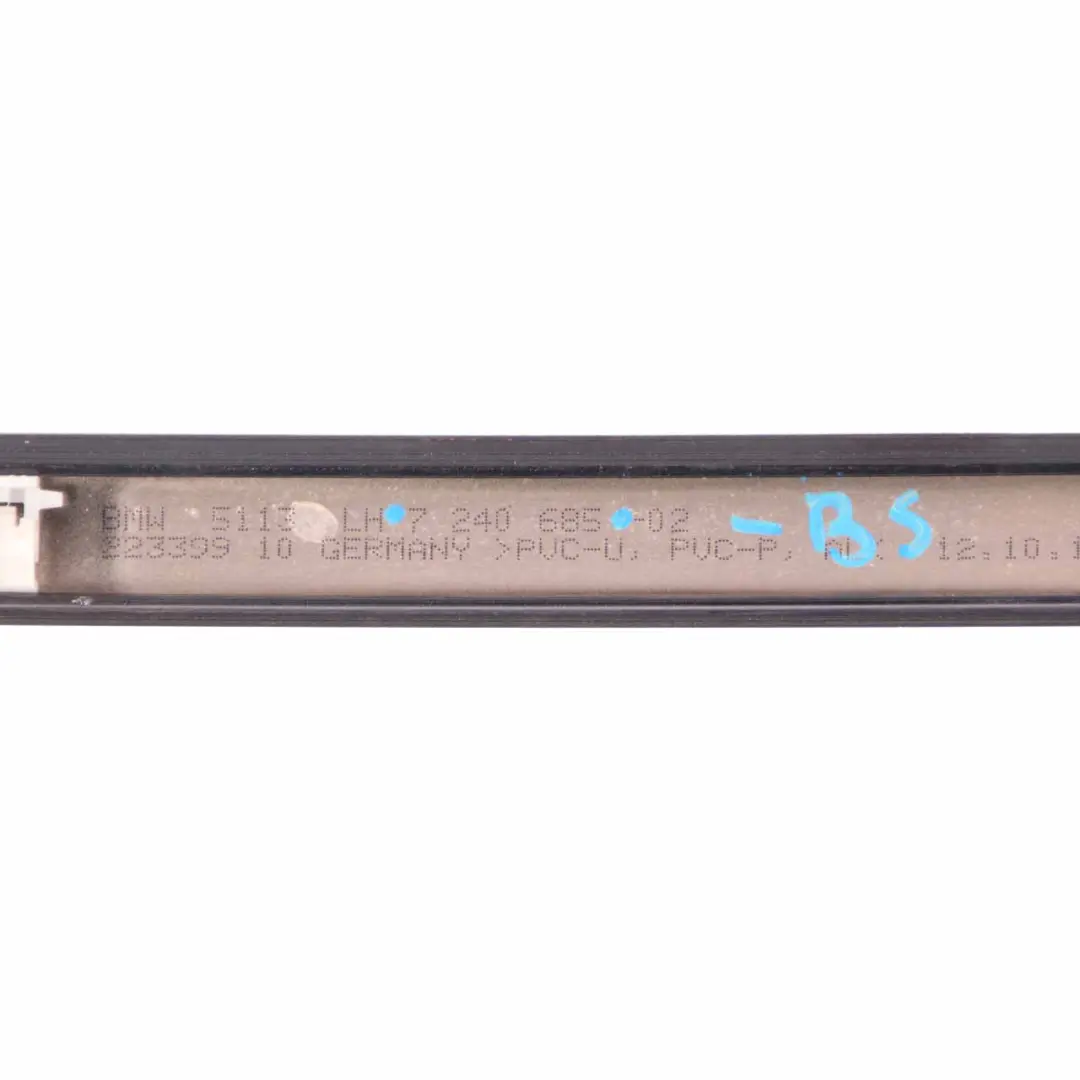 BMW F20 F21 Left N/S Roof Moulding Gutter Rail Trim Black Sapphire Metallic 475 - SKU 7319535-BS - Part number 7319535