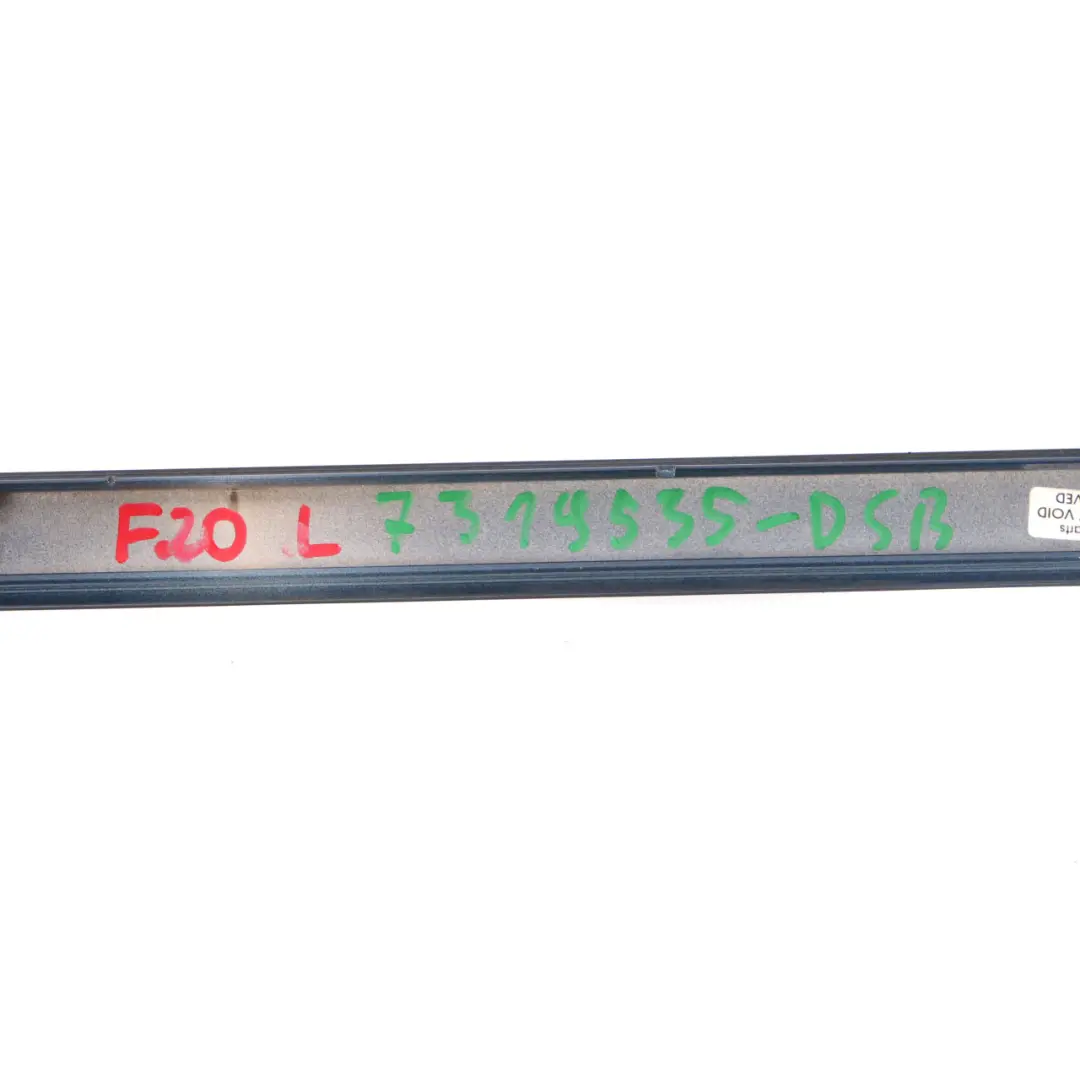  Roof Moulding BMW F20 F21 Left N/S Roof Gutter Rail Trim Tiefseeblau Blue A76 - SKU 7319535-DSB - Part number 7319535
