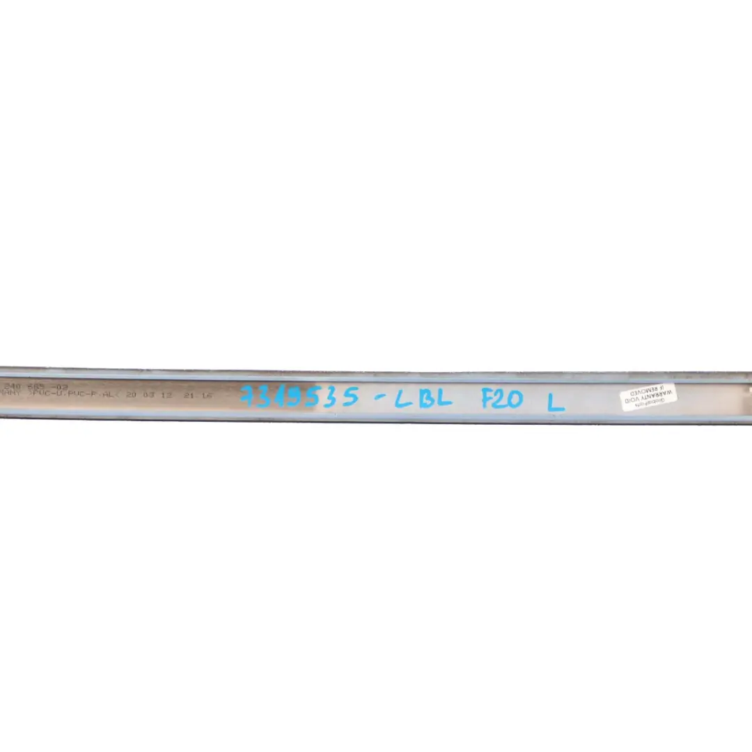 BMW 1 F20 F21 Left N/S Roof Moulding Gutter Rail Trim Liquid Blue Metallic B40 - SKU 7319535-LBL - Part number 7319535