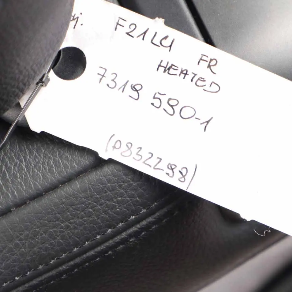 Front Seat BMW F21 Right O/S Sport Heated Leather Dakota Black LCSW  - SKU 7319590-1 - Part number 7319590
