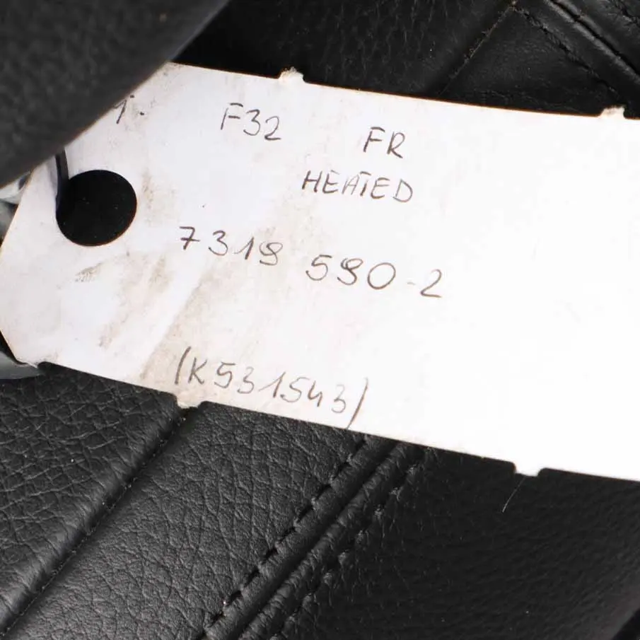 BMW F32 Fotel Sport Przedni Prawy Podgrzewany Skóra Dakota Czarny LCSW - SKU 7319590-2 - Numer Części 7319590