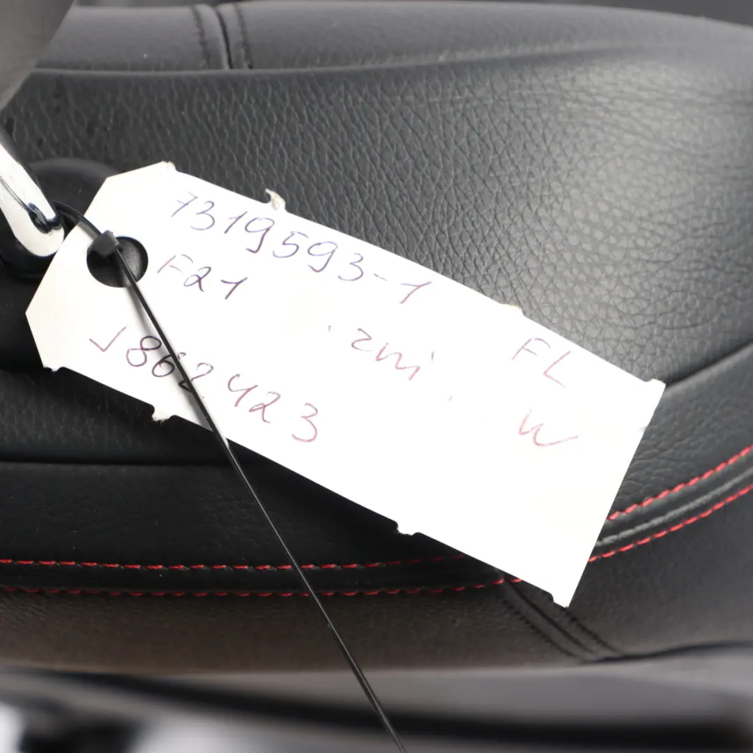 Front Seat BMW F21 F22 Left N/S M Sport Heated Leather Dakota Black Accent Red to with Part number 7319593 Front Seat BMW F21 F22 Left N/S M Sport Heated Leather Dakota Black Accent Red - SKU 7319593-1 - Part number 7319593