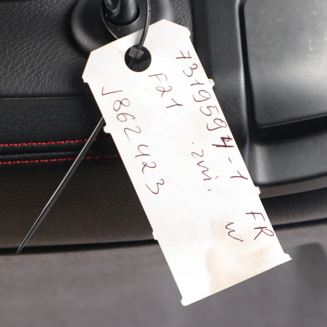  Front Seat BMW F21 F22 Right O/S M Sport Heated Leather Dakota Black Accent Red - SKU 7319594-1 - Part number 7319594