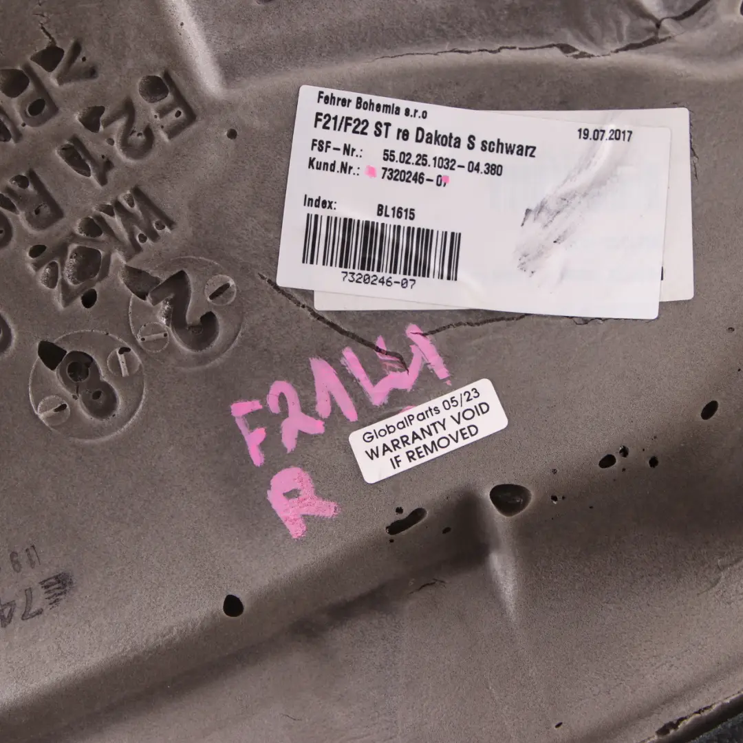 BMW F21 F22 Sitzverkleidung Hinten Rechts Abdeckung Leder Schwarz - SKU 7320246 - Teilenummer 7320246