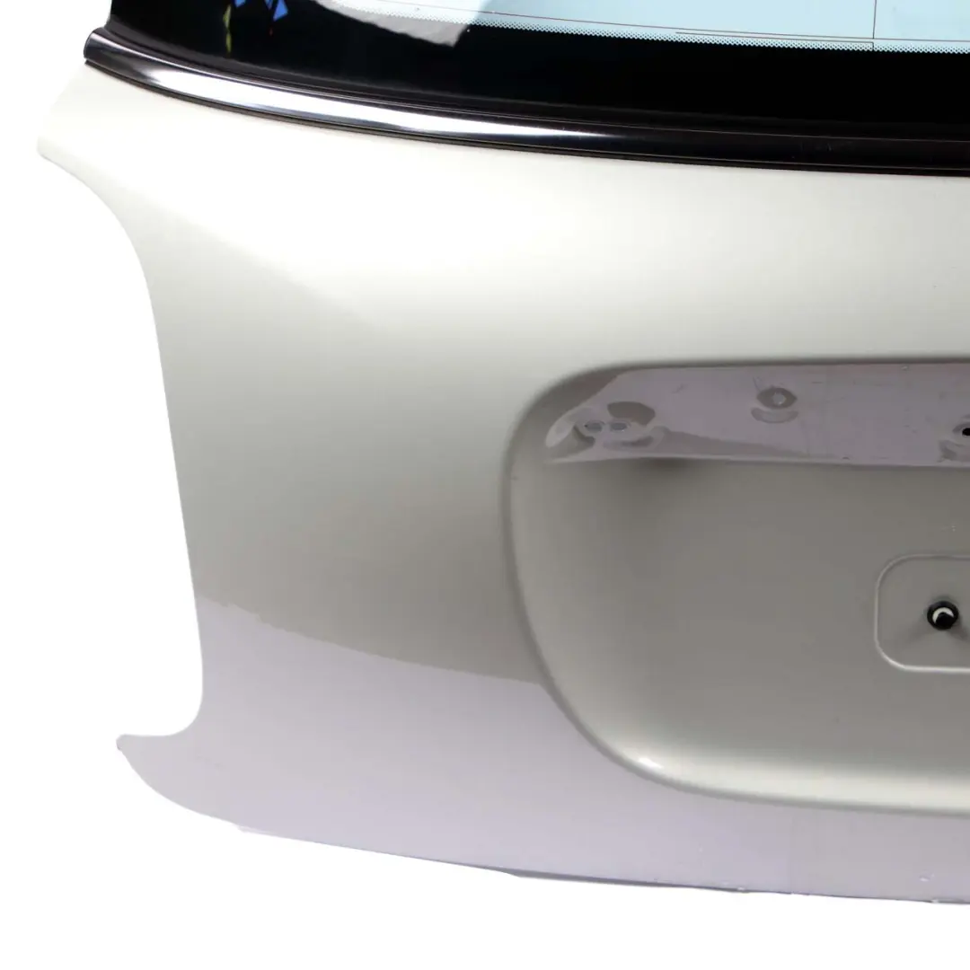 @Mini Cooper F56 Boot Trunk Lid Tailgate White Silver Metallic - A62 to with Part number 7320545 @Mini Cooper F56 Boot Trunk Lid Tailgate White Silver Metallic - A62 - SKU 7320545-WS - Part number 7320545