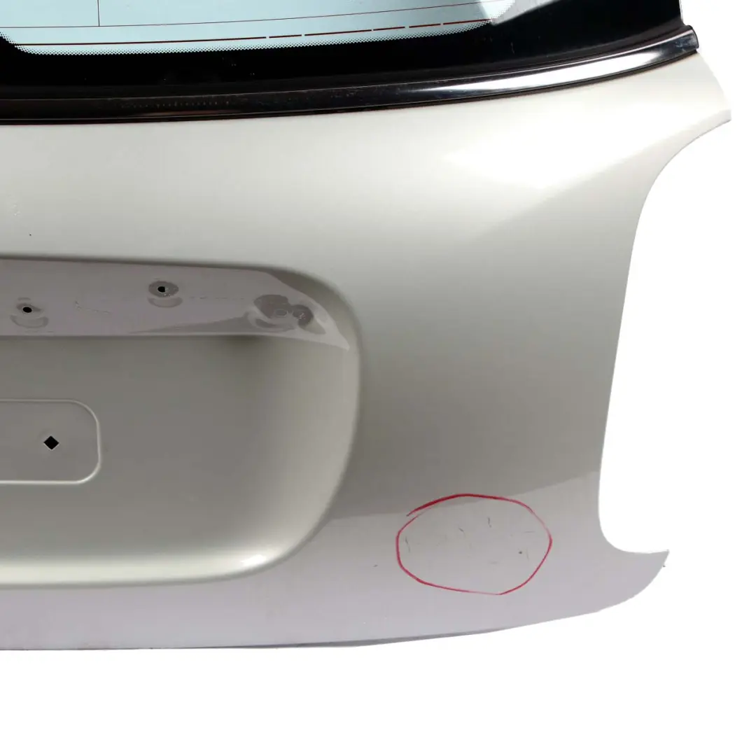 @Mini Cooper F56 Boot Trunk Lid Tailgate White Silver Metallic - A62 to with Part number 7320545 @Mini Cooper F56 Boot Trunk Lid Tailgate White Silver Metallic - A62 - SKU 7320545-WS - Part number 7320545