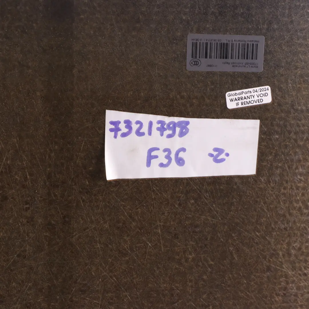 BMW F30 F32 Dachschale Dachhimmel Trimm Dich Abdeckung Anthrazit - SKU 7321798 - Teilenummer 7321798