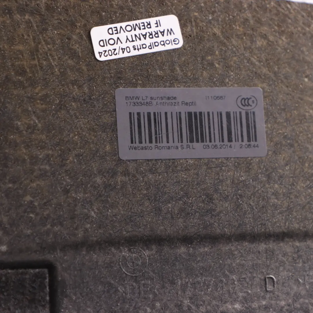 BMW F30 F32 Coque de toit habillage de toit habillage de toit Anthracite - SKU 7321798 - Numéro de pièce 7321798