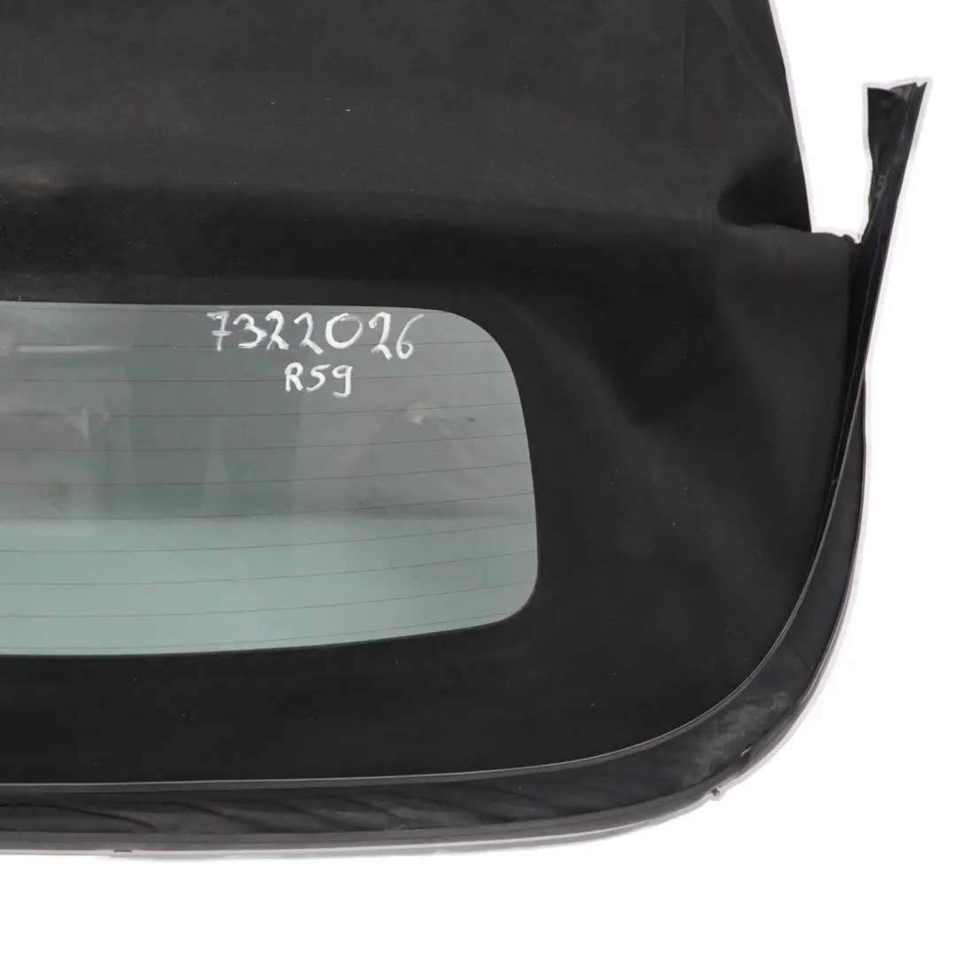 Folding Soft Top Folding Roof Semi Automatic Black Covering to Mini R59 Roadster with Part number 7322026 Mini R59 Roadster Folding Soft Top Folding Roof Semi Automatic Black Covering - SKU 7322026 - Part number 7322026