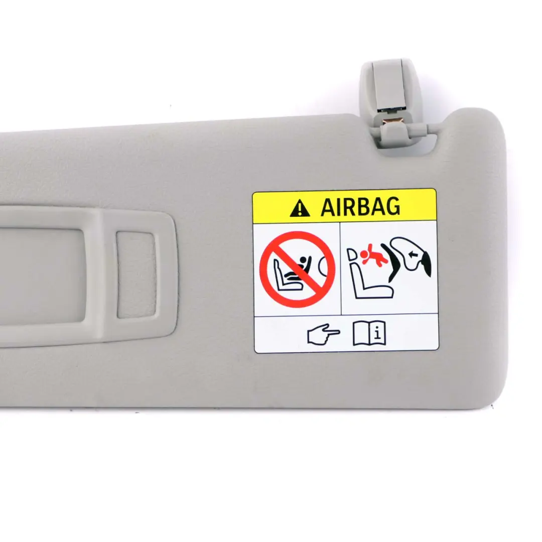 Visiera parasole con specchietto sinistro illuminato Pelle grigio per BMW F30 F31 con numero di parte 7322291 BMW F30 F31 Visiera parasole con specchietto sinistro illuminato Pelle grigio - SKU 7322291-1 - Numero di parte 7322291