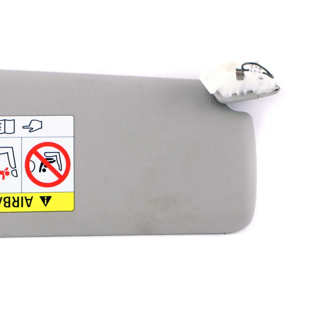 Parasol Con Espejo Izquierdo Iluminado Cuero Gris Everestgrau para BMW F30 F31 con número de pieza 7322291 BMW F30 F31 Parasol Con Espejo Izquierdo Iluminado Cuero Gris Everestgrau - SKU 7322291-1 - Número de pieza 7322291