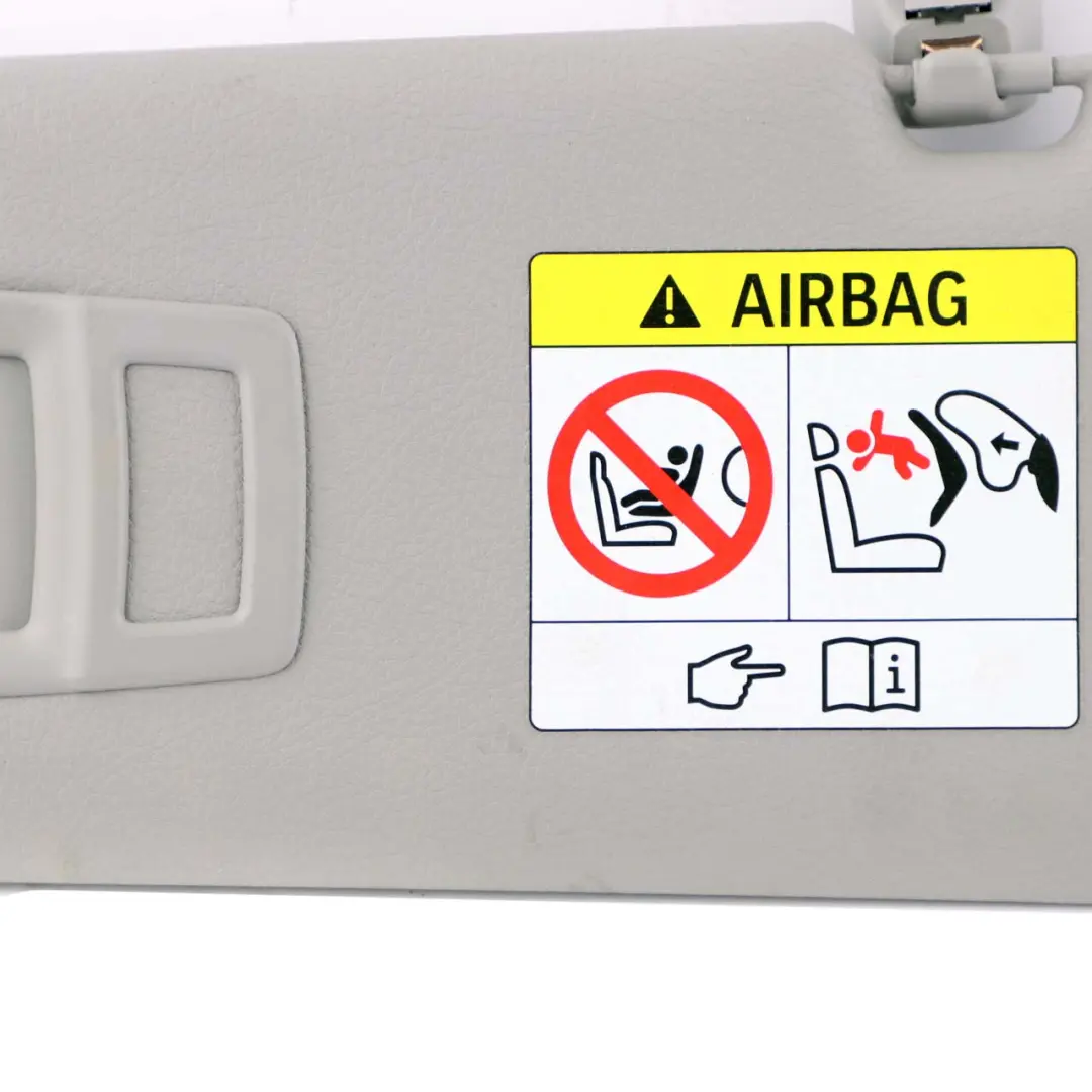 Visiera parasole con specchietto sinistro illuminato Pelle grigio per BMW F30 F31 con numero di parte 7322291 BMW F30 F31 Visiera parasole con specchietto sinistro illuminato Pelle grigio - SKU 7322291-1 - Numero di parte 7322291