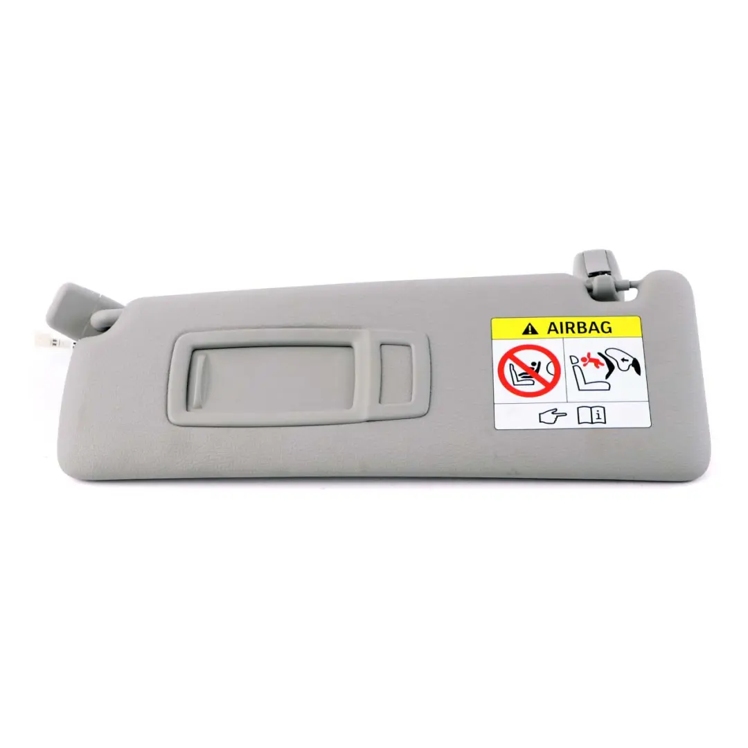 BMW F30 F31 Sonnenblende mit Spiegel links beleuchtet Everestgrau Grau Leder - SKU 7322291-1 - Teilenummer 7322291