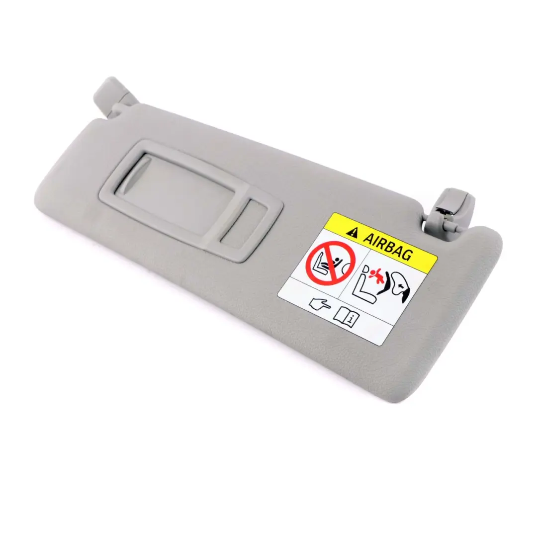 BMW F30 F31 Sonnenblende mit Spiegel links beleuchtet Everestgrau Grau Leder - SKU 7322291-1 - Teilenummer 7322291