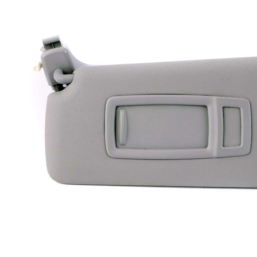 Sun Visor Mirror Left N/S Illuminated Everestgrau Grey Leather to BMW F30 F31 with Part number 7322291 BMW F30 F31 Sun Visor Mirror Left N/S Illuminated Everestgrau Grey Leather - SKU 7322291-2 - Part number 7322291