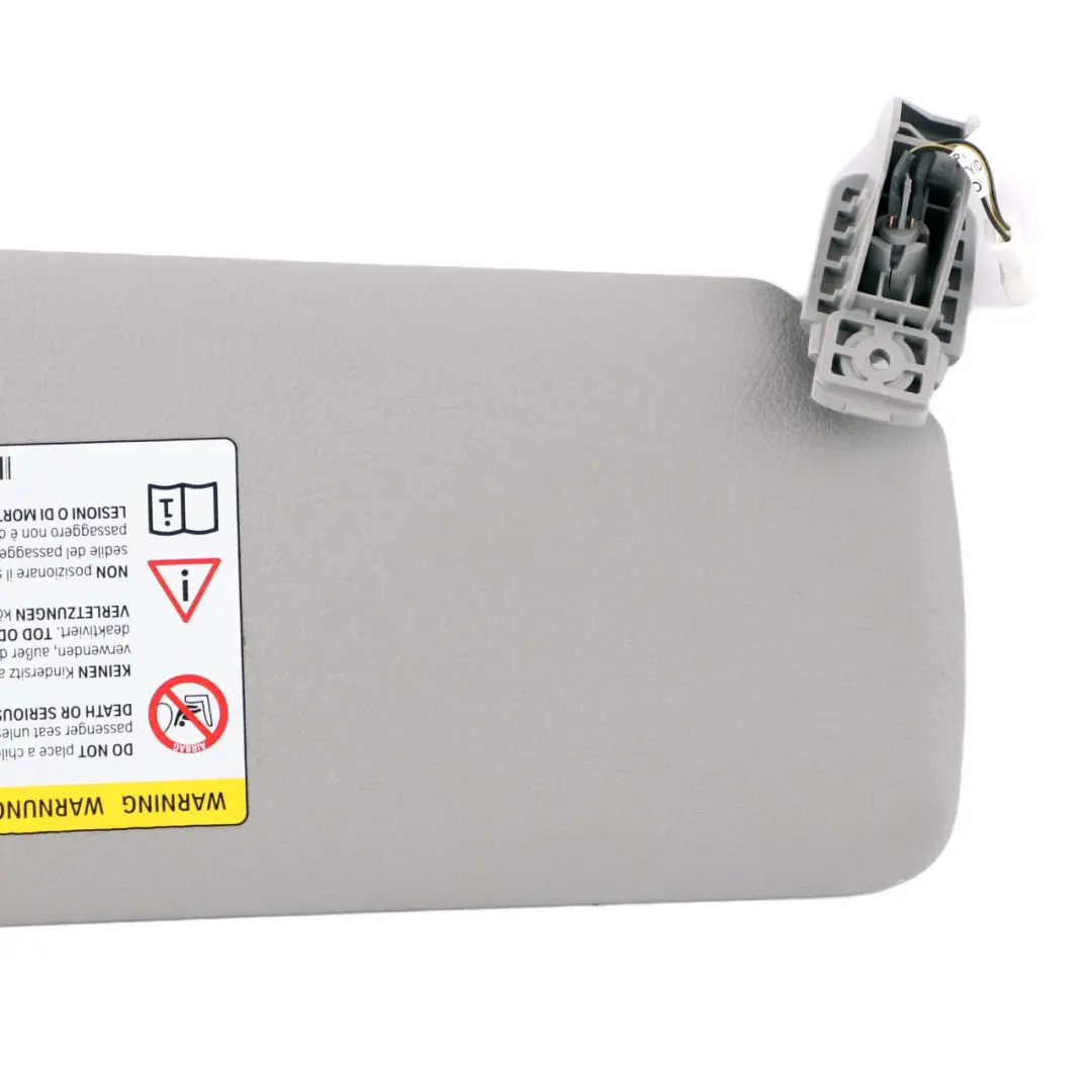 BMW F30 F31 Sun Visor Mirror Left N/S Illuminated Everestgrau Grey Leather - SKU 7322291-2 - Part number 7322291