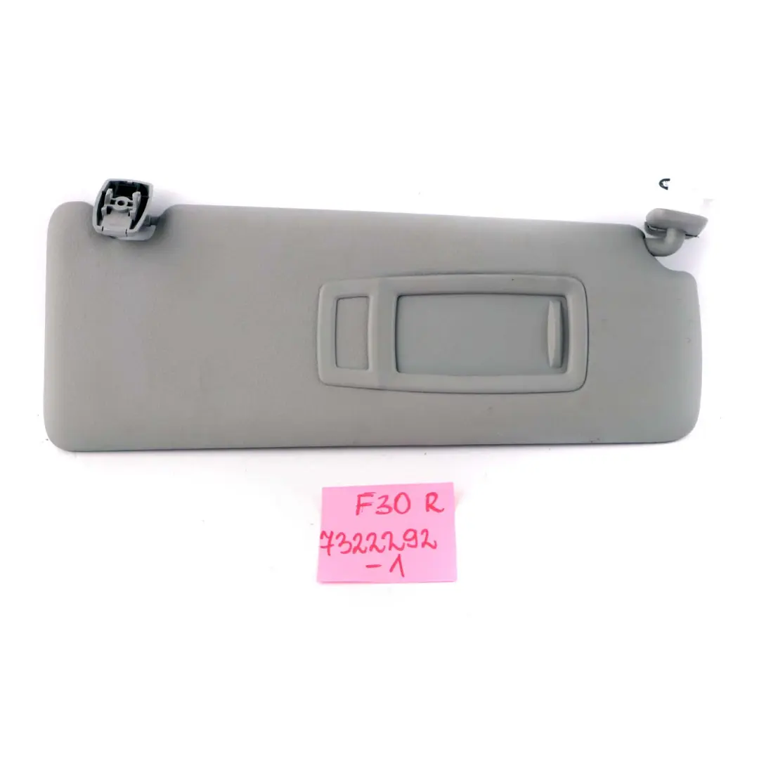 Prawa Osłona Przeciwsłoneczna Daszek do BMW F30 F31 o numerze 7322292 BMW F30 F31 Prawa Osłona Przeciwsłoneczna Daszek - SKU 7322292-1 - Numer Części 7322292